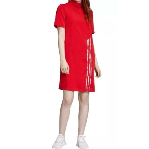 NWT ADIDAS ORIGINALS Red Danielle Cathari Dress - Picture 1 of 2